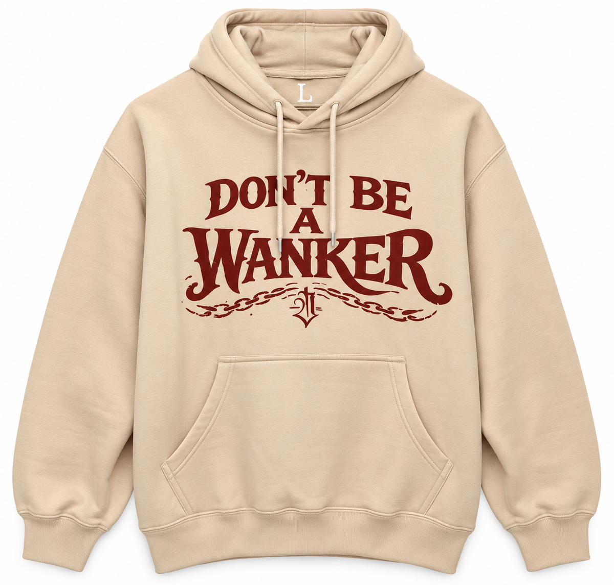 Wanker Hoodie  Sand Burgundy